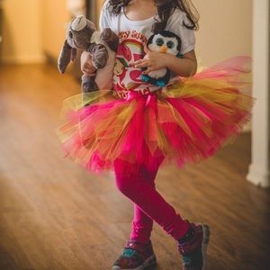 Colorful Tule Rainbow Tutu Skirt